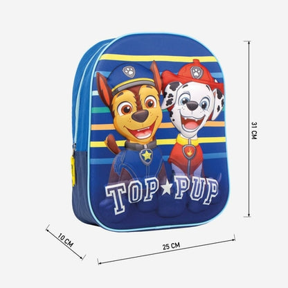 🎒 Mochila Escolar La Patrulla Canina Azul – 25 × 31 × 10 cm
