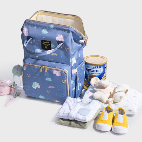 🦄 Mochila Pañalera Unicornio – Apertura Frontal