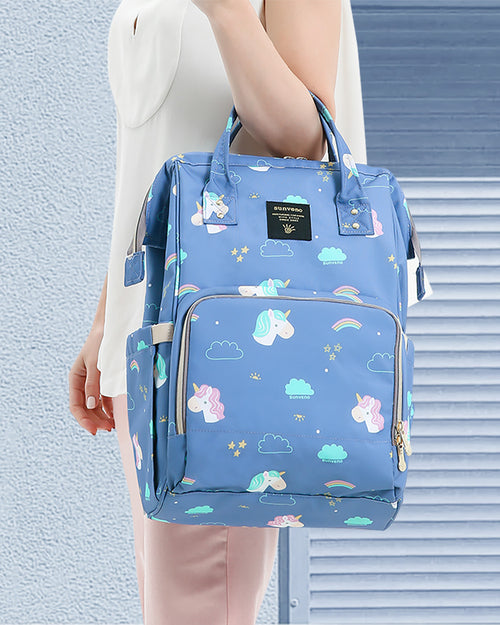 🦄 Mochila Pañalera Unicornio – Apertura Frontal