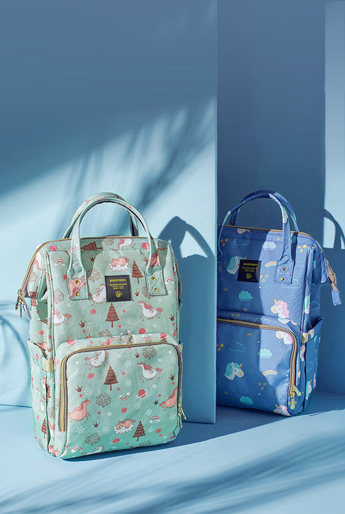 🦄 Mochila Pañalera Unicornio – Apertura Frontal