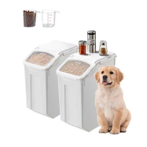 Rice Storage Container, 4.5Gallon/20L x2 Capacity Large Dog Food